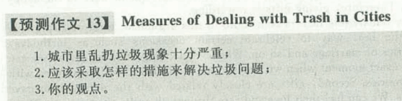 2012年6月英语六级预测作文：垃圾问题
